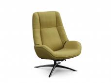 Roma Swivel chair in Lido Light Green fabric with Sub 27 Black base 