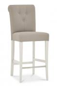 Bentley Designs Montreux Soft Grey Upholstered Bar Stool - Grey Bonded Leather