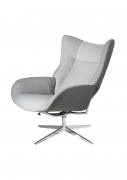Kebe Fox Swivel Chair in Lido Light Grey 