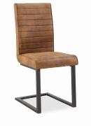 Corndell cantilever tan dining chair 