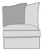 Buoyant Flair Armless Extension Unit - Pillow Back