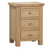 Farrington Oak Bedside Chest - 3 Drawers