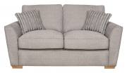 Barley Silver with Lennox Stripe Sky scatter cushions