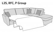 Buoyant Atlantis Standard Back Corner Chaise with Sofa Bed - L2S + RFC + FST