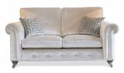 Pictured in fabric 1438, small scatter cushions in 1148, smokey oak/satin nickel castor legs.