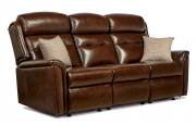 Small 3 seater pictured in Montana Brown with optional extra scatter cushions 