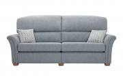 Ideal Upholstery Buckingham 4 Seater Sofa in Ferrara Carolina with Florence Sky Scatter Cushions