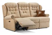 Power sofa pictured in Como Jute fabric with optional leather scatter cushion (sold seperately)