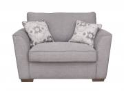 Pictured in Barley Silver with Lotty Silver scatter cushions and Mid Oak foot