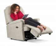 Power chair pictured in Ravello Linen