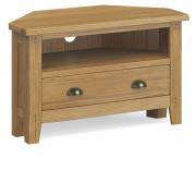 Corndell Bedford Oak Small Corner TV unit 