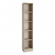 Basic Tall Narrow Bookcase (4 Shelves) in Oak