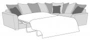 Buoyant Atlantis Pillow Back Corner with Sofa Bed - L2S, CO, R1