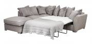  Barley Silver with 5 pillows in Lotty Silver and 4 in main fabric; and scatter cushions in Script Grey