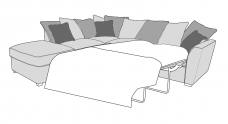 Atlantis Corner Group Chaise with built-in sofabed 
