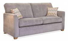 Alstons Reuben 3 seater sofa shown in fabric 1817, small scatter cushions in 1069, light feet.