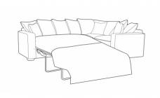 Buoyant Chicago Pillow Back Corner Sofa with Bed  - LS2 + COR + R1
