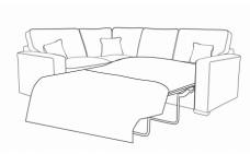 Buoyant Chicago Standard Back Corner Sofa with Bed - LH1 + COR + R2S
