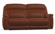 Paris 3 seater power sofa shown in Calda Chestnut leather 