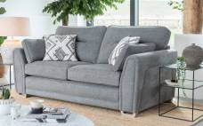 Alstons Aalto 3 seater sofa in 3907 fabric with scatters in 3457