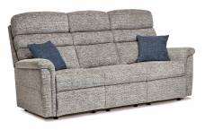 Sofa shown in Lyon Steel with scatter cushions (sold seperately) in Lyon Sapphire fabric 