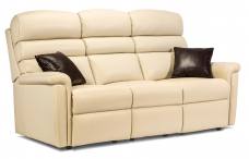 Sofa shown in Manhattan Cream leather (scatter cushions sold seperatelly) 