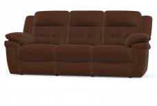 La-z-boy Augustine 3 seater Manual Reclining sofa shown in Altara Chocolate fabric 