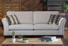 Alstons Emelia 4 seater Standard back sofa shown in fabrics 3767 & 3253