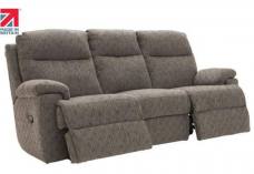 Harper 3 seater power recliner sofa with footrests partially raised 