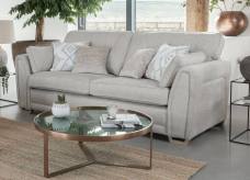 Alstons Aalto Grand 4 seater sofa shown in 3908 fabric (scatters 3458 & 3698), Grey Ash feet 