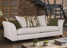 Alstons Emelia 4 seater Pillow back sofa shown in fabrics 3948, 3130 & 3940