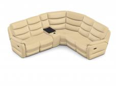 Anderson corner group shown in Dolce Cream leather 