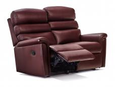 Sofa shown in Queensbury conker leather - manual catch option 