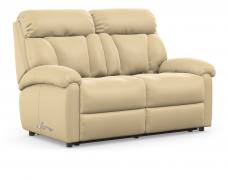 La-z-boy Georgina 2 seater Manual Recliner sofa shown in Dolce Cream leather 