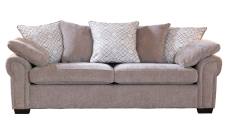 The Alstons Alpine grand sofa shown in fabric 5738, 3 pillow back cushions in 3265