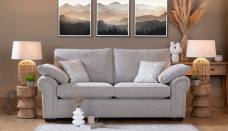 Alstons Alpine 3 seater sofa shown in fabric 3605, scatters in 3265