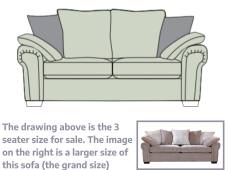 Alstons Alpine 3 seater pillow back sofa