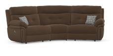 Baxter 3 seater Power Curved sofa with Head Tilt & Lumbar support 