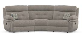 Baxter 3 seater curved power sofa with powered head tilt & lumbar support 