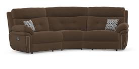 Baxter 3 seater Power Curved sofa with Head Tilt & Lumbar support 