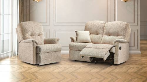The Sherborne Lincoln Fabric Armchair and Recliner 2 Seater Sofa