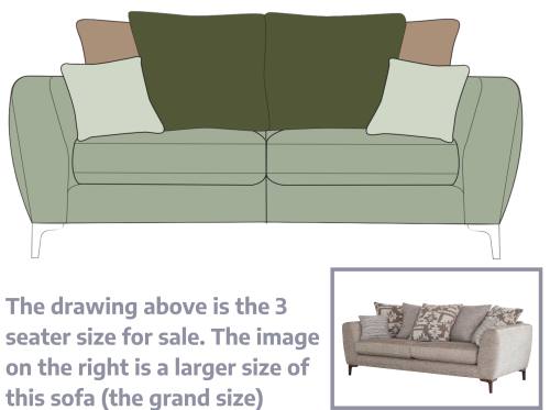Alstons Inka 3 seater pillow back sofa