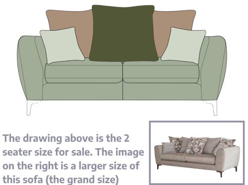Alstons Inka 2 Seater Pillow Back Sofa