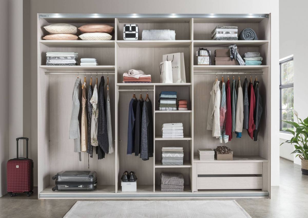 Wiemann Miami Plus 280cm Mirrored Wardrobe Sliding Doors at Relax Sofas and Beds
