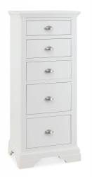 Bentley Hampstead White 5 Drawer Tall Chest