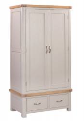 Bakewell Painted Oak Double Wardrobe with Drawers