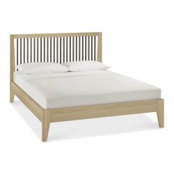 Bentley Designs Rimini Aged Oak & Weathered Oak Slatted Bedstead 