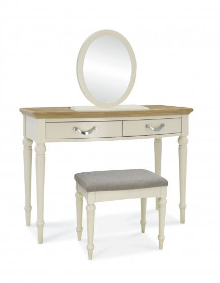 Bentley Designs Montreux Antique White With Oak Top Dressing Table