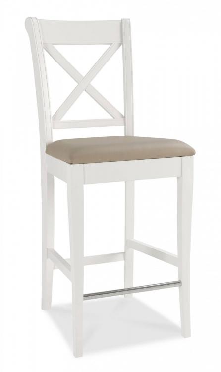 Bar Stool Ivory Bonded Leather Pair, Plans For Bar Stools With Backs Uk