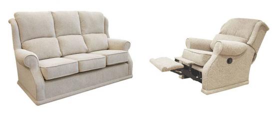 Buoyant Balmoral 3 Seater Sofa Suite With Recliner Chair 3 1 R